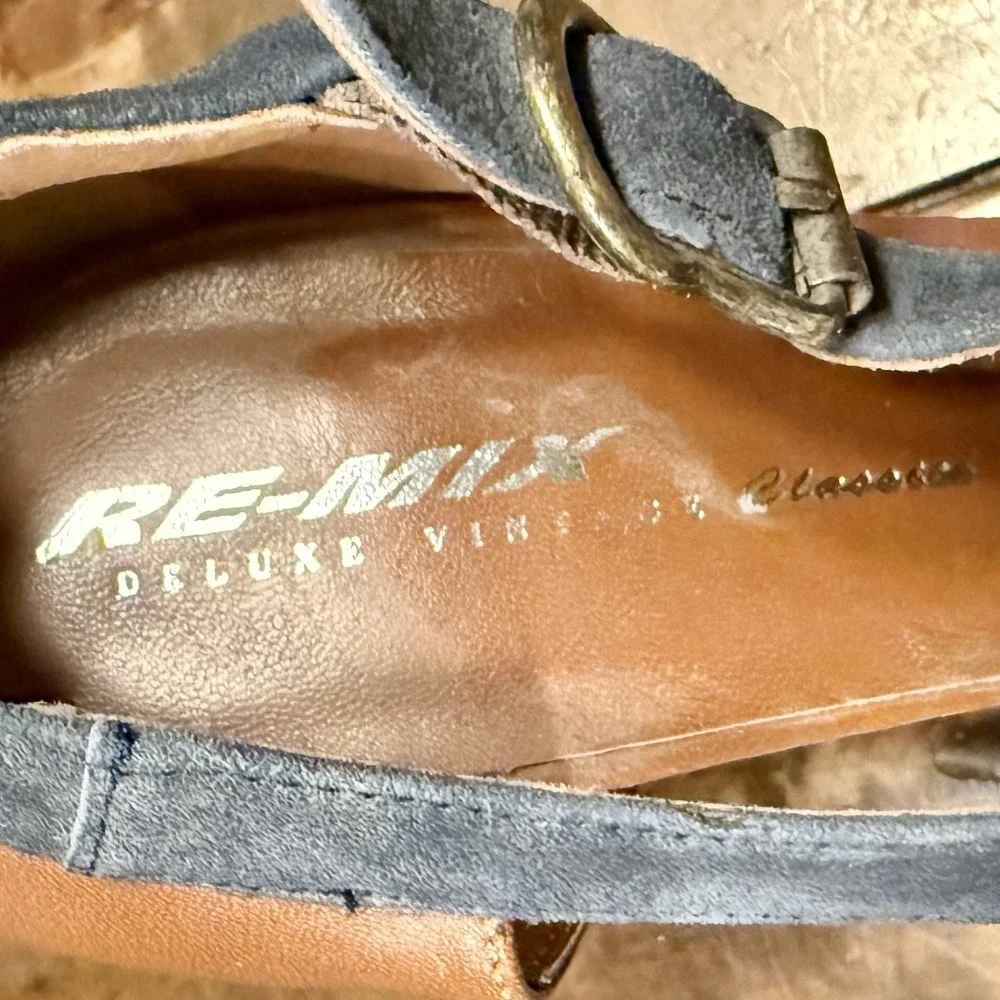 NEW! Re-Mix Classic Vintage Footwear PARKVIEW Seude & Leather‎ Shoes Heels Sz 8